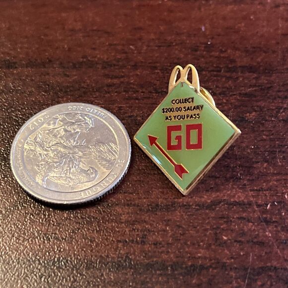 McDonald’s Monopoly Game Pass Go Employee Pin - Picture 2 of 3